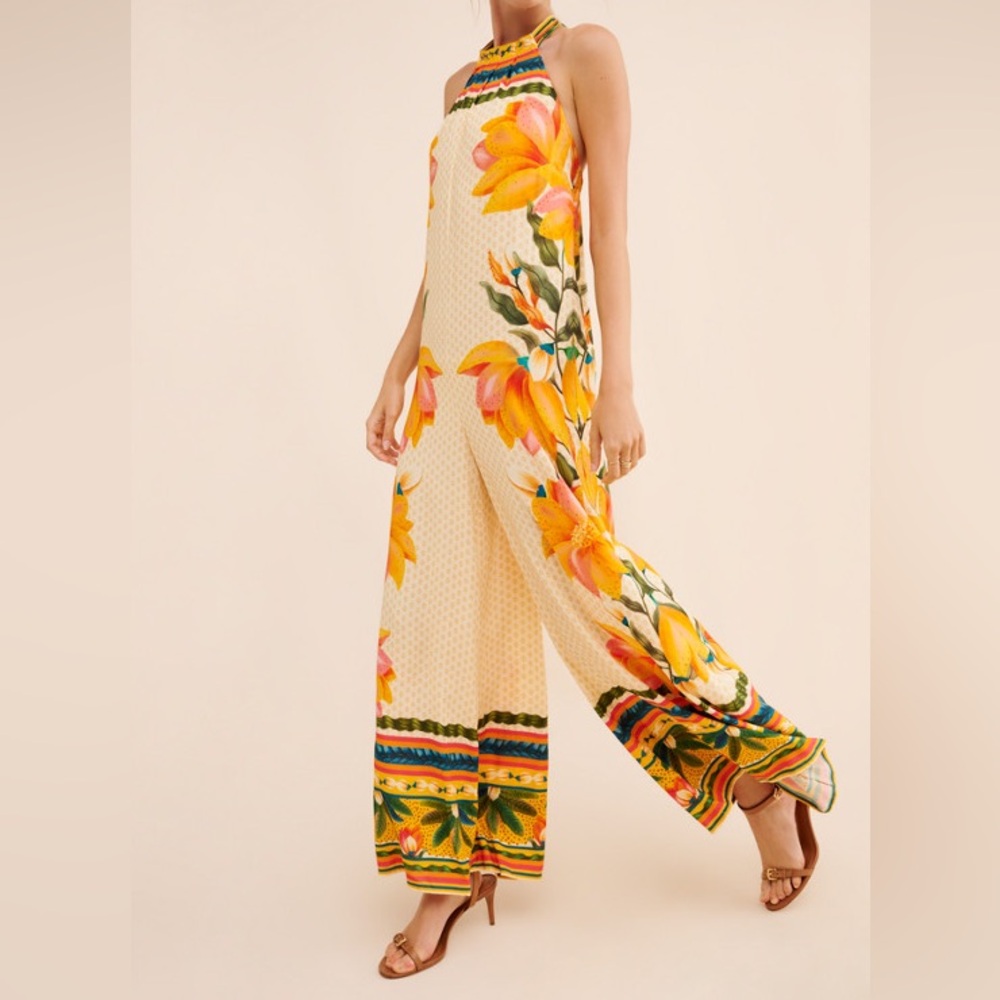 NWT Floral Halter Jumpsuit - Picture 6 of 10